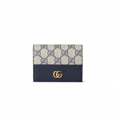 GUCCI GG MARMONT BI-COLOUR CARD CASE WALLET ‎65861017WAG4041 (11*8.5*3cm)